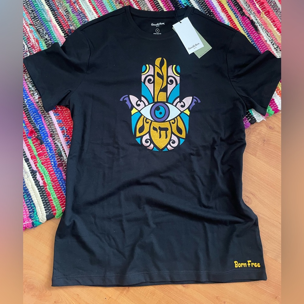 Hamsa Hand t-shirt. intervened t-shirt, original, unique